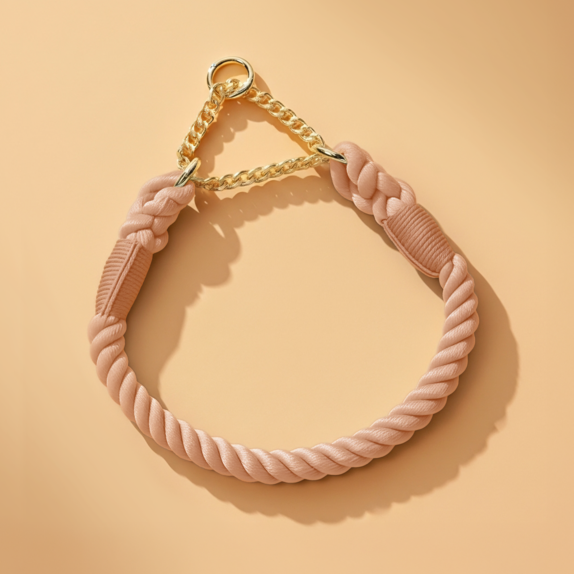 Coleira Lume Creme – 100% Algodão (com Pingente Grátis)