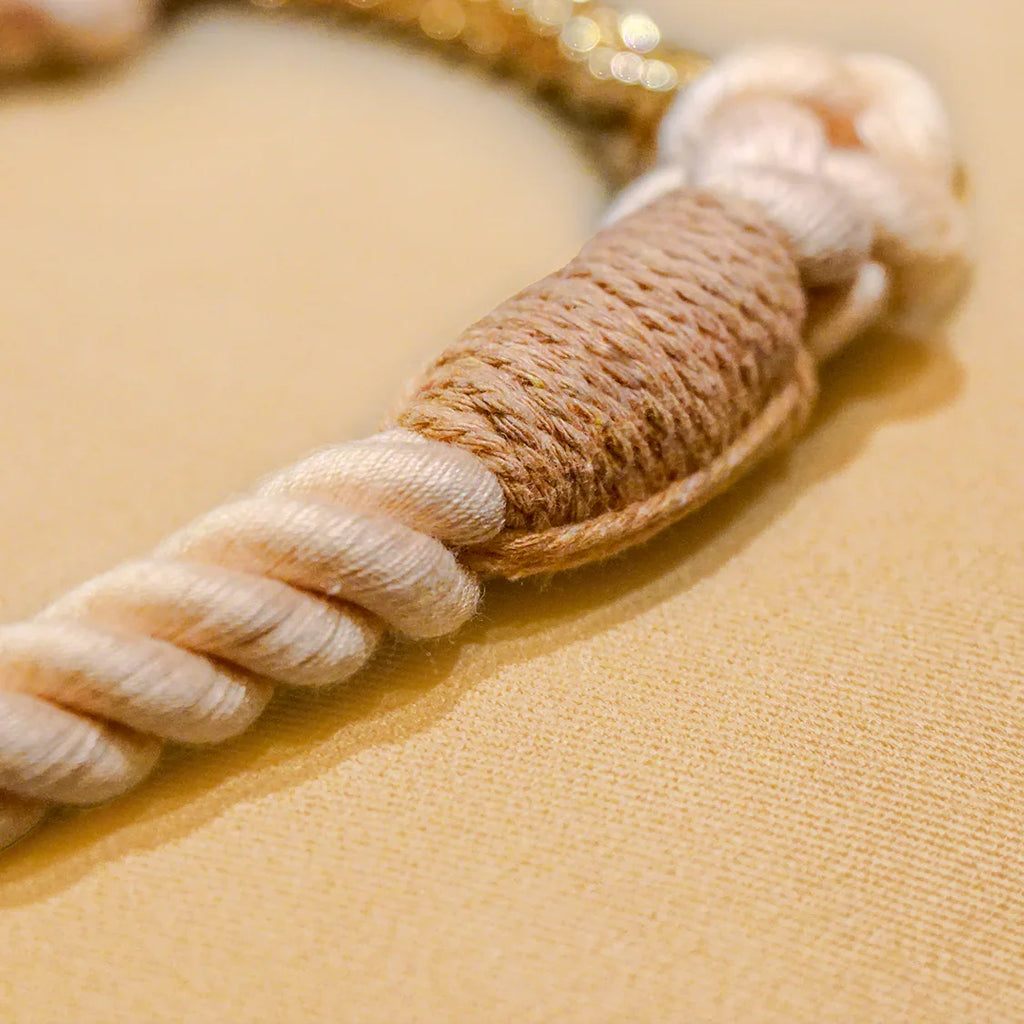 Coleira Lume Creme – 100% Algodão (com TAG Grátis)